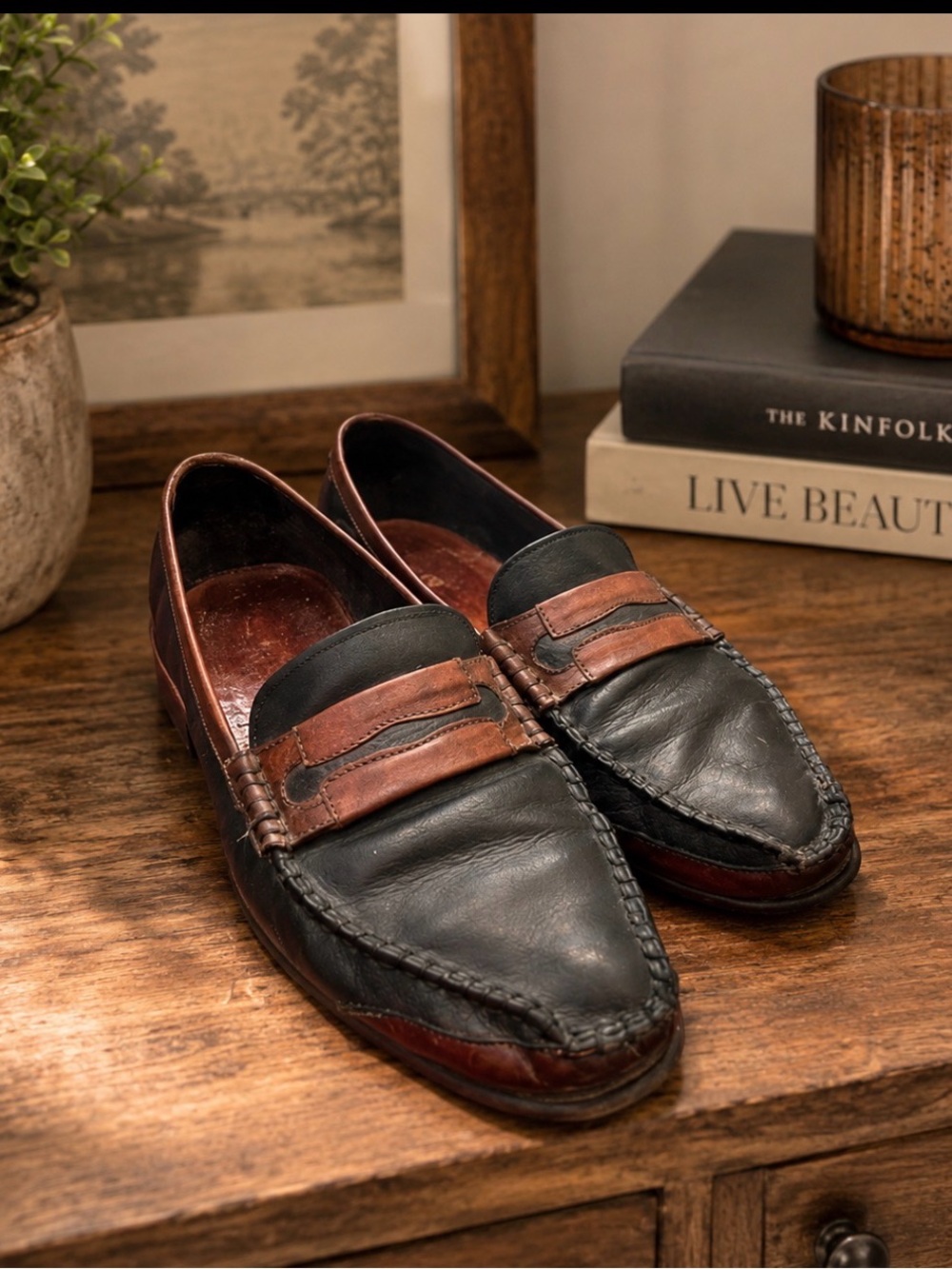 Bally leather casual slip-on loafers shoes 9 1/2